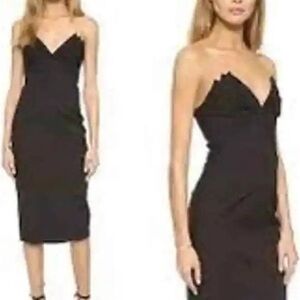 Elegant Strapless Black Dress for Women